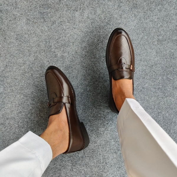 Single Belt Tassel Brown Color